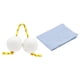 thumbnail image 1 of Bola De La Yema Del Dedo Bola De Tambor Instrumento Kashaka Sonajero Blanco Tela Azul, 1 of 5