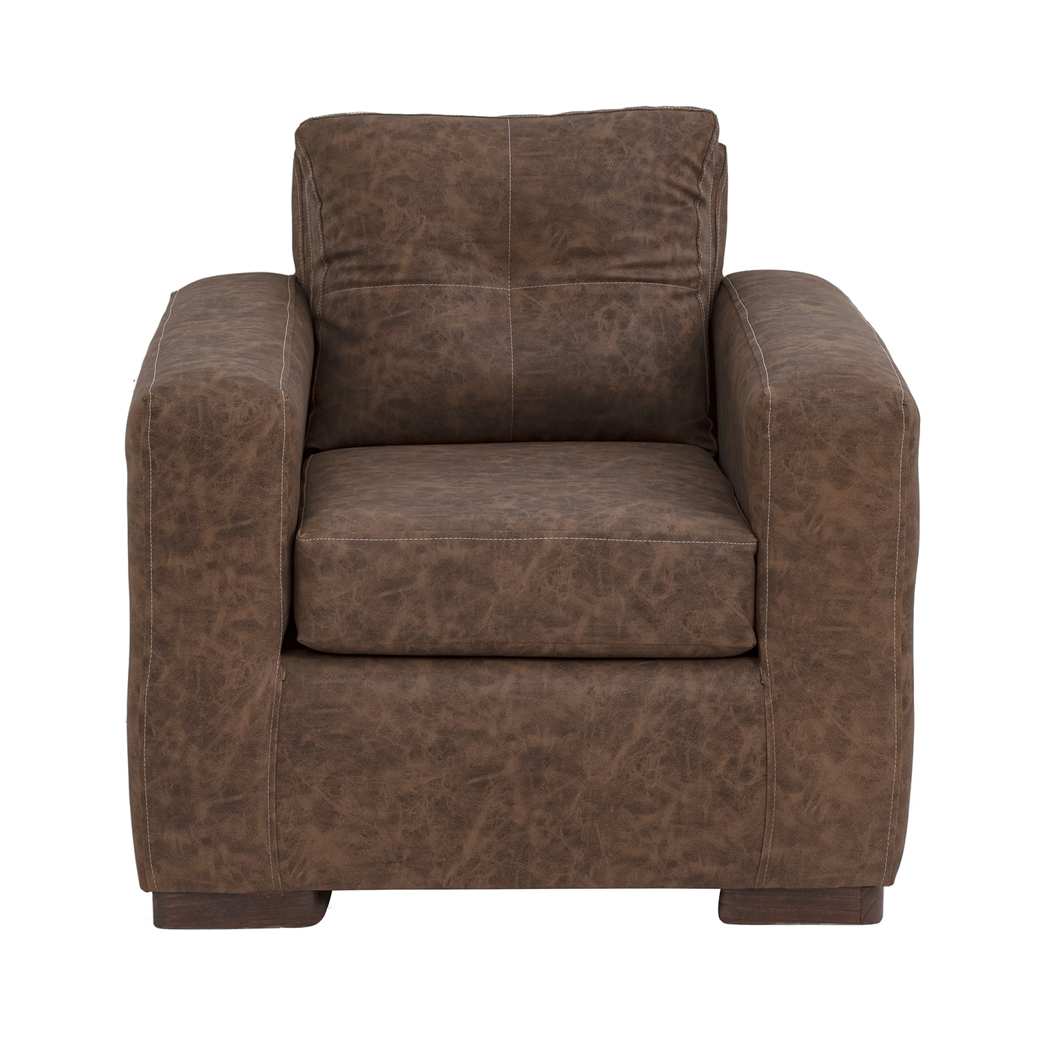 Muebles América - Sofá Franco 1 Cuerpo Cuero Auris Café