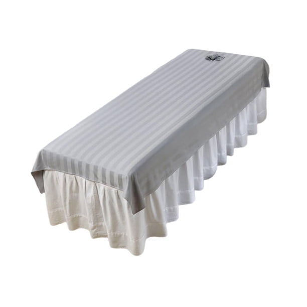 Sábana de salón con orificio para la cara, portátil, decorativa, cómoda, protectora para cama de belleza, para interiores, salones, hoteles y salones