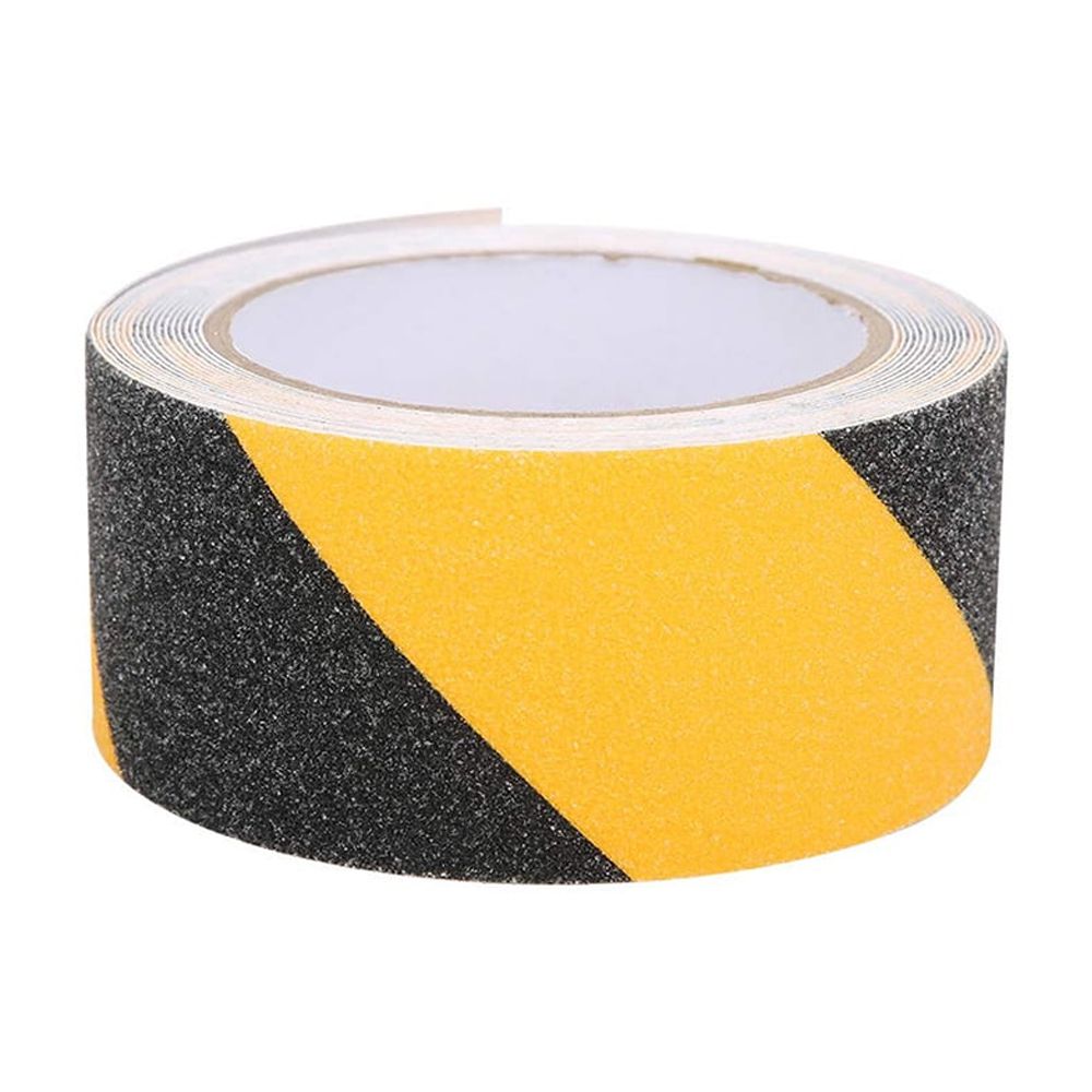 Lorenzini - Cinta Antideslizante Negra-Amarillo 5 Cmx18Mts.