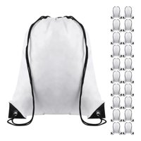 Genérica - Pack 20 Bolso Poliester 33X43Cm Para Diy Estampar Sublimar. Blanco