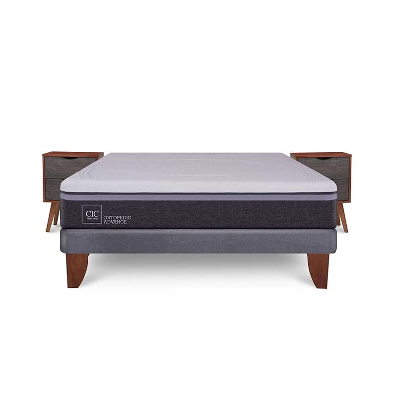 Cic - Cama Europea Europea Ortopedic Advance 2P Bn Veladores 2 Plaza Base Normal
