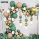 thumbnail image 1 of Kit de arco de globos verde aguacate de 152 piezas, globos de látex dorados y cromados retro para bodas, cumpleaños, baby showers, 1 of 6