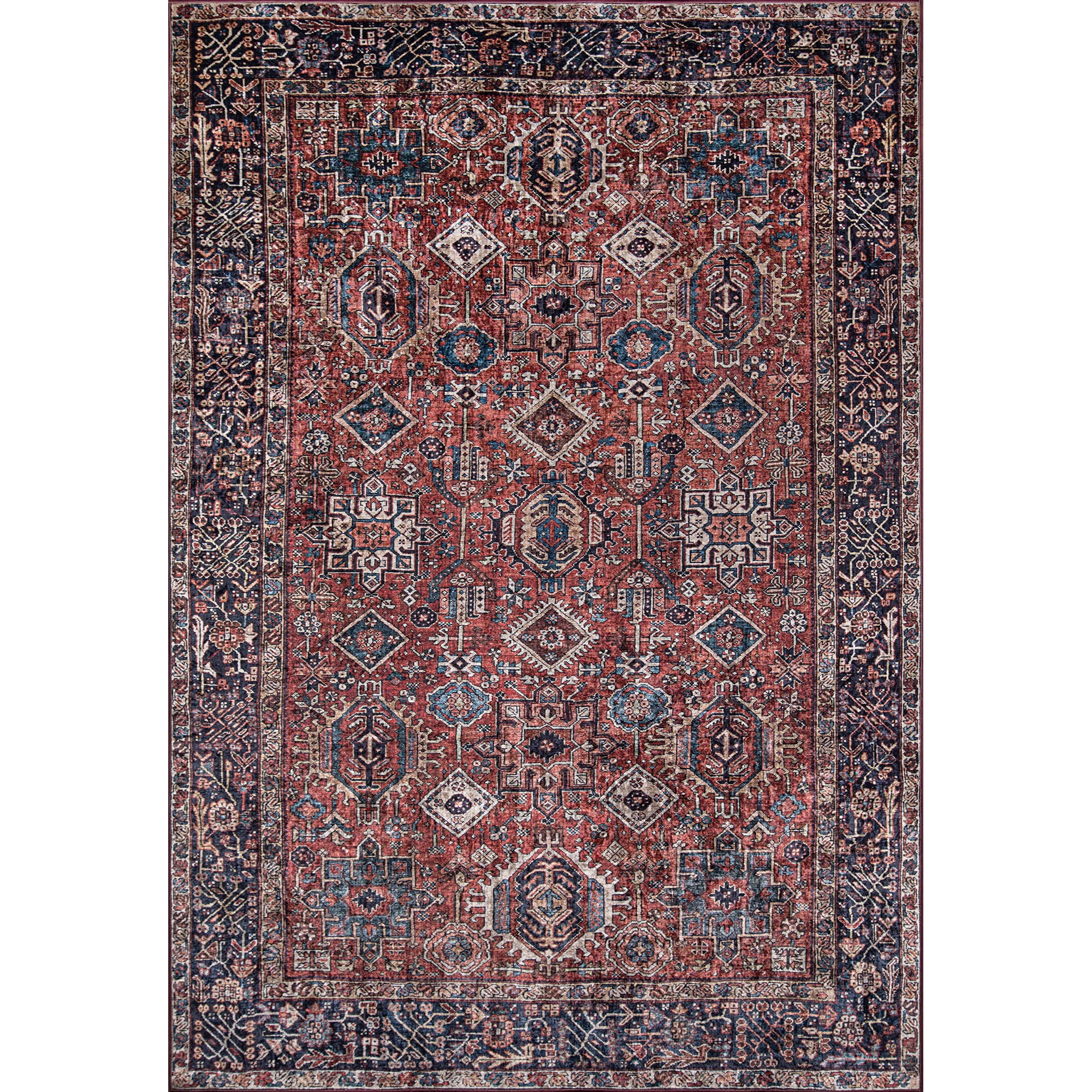 Alfombra Momeni Karachi Rust De 60 Cm X 90 Cm, 100% Poliéster