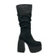 thumbnail image 5 of Bota para mujer estilo corrugado y platadorma alta Negro, 5 of 5