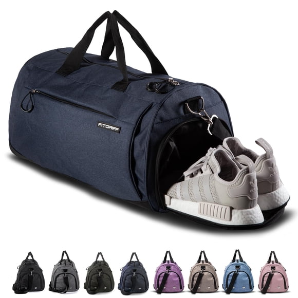 Bolsa de gimnasio Fitgriff V1 para hombre y mujer con compartimento para zapatos y artículos húmedos