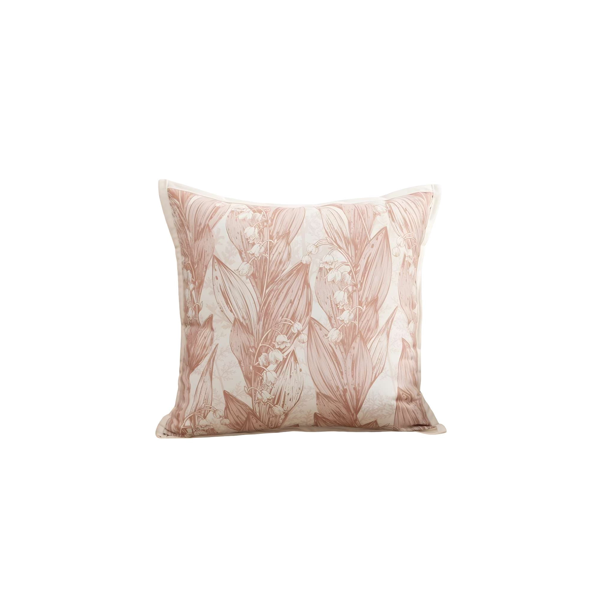 Genérico - Pack De 4 Fundas De Cojin Hoja Rosa