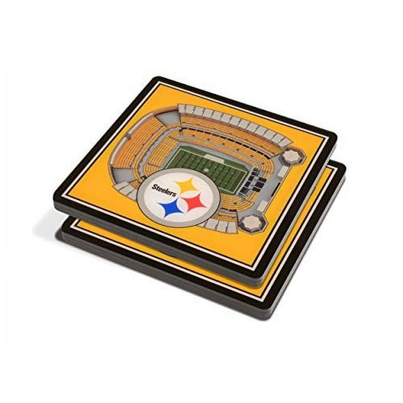 Posavasos 3D StadiumViews de los Pittsburgh Steelers de la NFL, tamaño 4 x 4