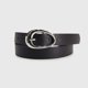 thumbnail image 2 of Cinturón Mujer Hebilla Oval Chic Elegante negro Talla Única, 2 of 4