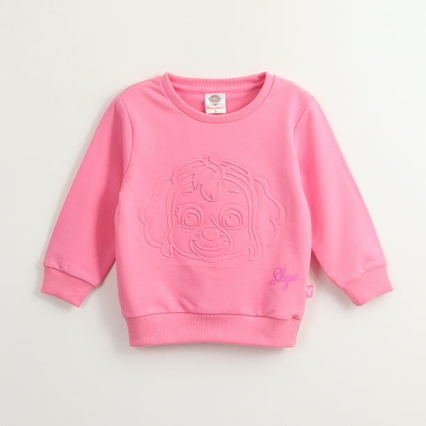 Poleron Cerrado Niña Skye Relieve Emboss Rosado Paw Patrol