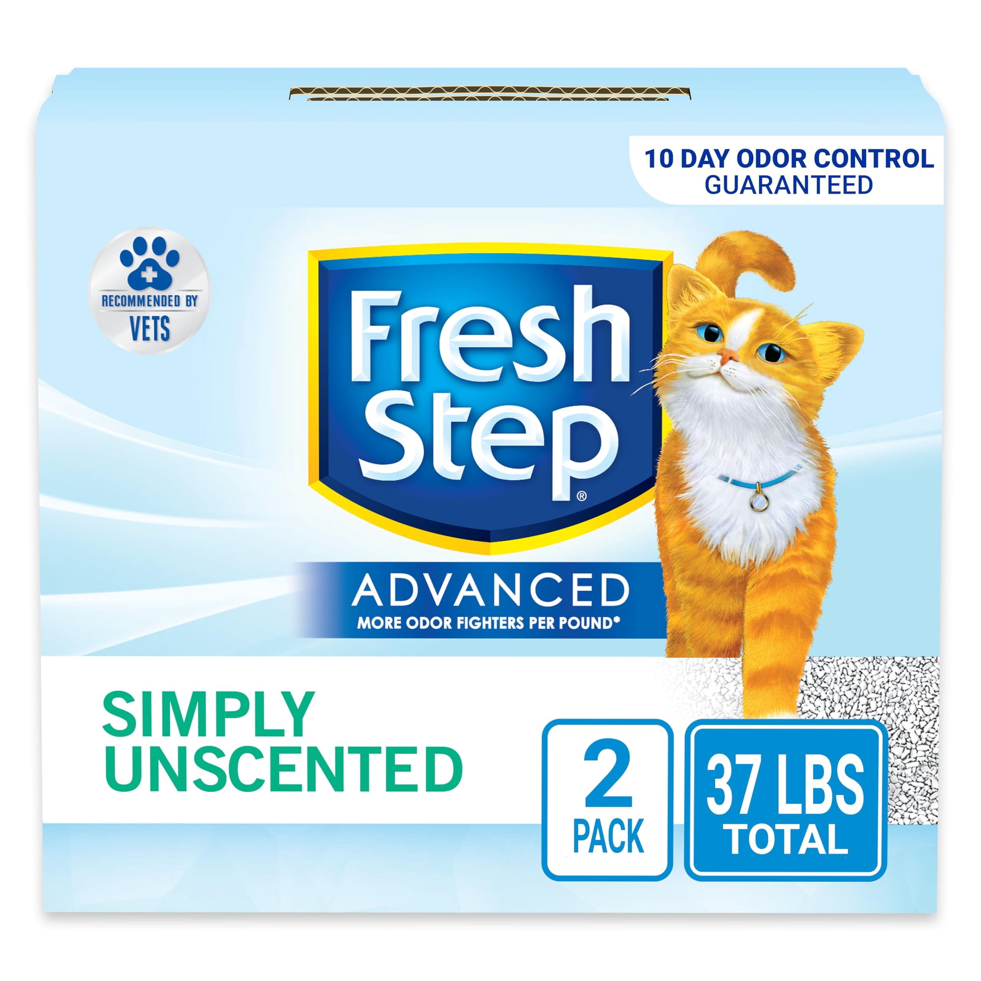 Arena Para Gatos Fresh Step Advanced, Simplemente Sin Perfume, 16,78 Kg