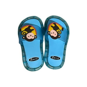 Babyluna - Zapatilla Brillante Para Niños Crazy Monkey Azul T28