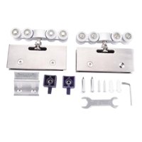 Magideal - Rodillos Para Puertas Corredizas De Vidrio, 8 Ruedas Con Guías De Rodillos, Diámetro De Rueda De 25Mm, Resistentes Al Desgaste, Rendimiento Estable, R