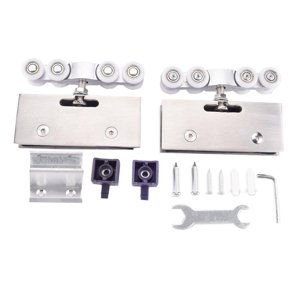 Magideal - Rodillos Para Puertas Corredizas De Vidrio, 8 Ruedas Con Guías De Rodillos, Diámetro De Rueda De 25Mm, Resistentes Al Desgaste, Rendimiento Estable, R