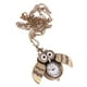 thumbnail image 3 of Lindo Antigüedad Cadena Noche Búho Patrón Reloj De Bolsillo Cuarzo Números Reloj, 3 of 3