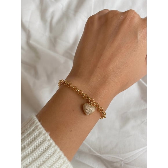 Pulsera Corazón Lumina con Baño de Oro 18K