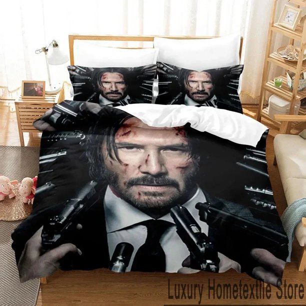 John Wick Bedding Set Duvet Cover Bed Set Quilt Cover Pillowcase Comforter Size Boys Adult Bedding Set Bed Sheets