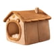 thumbnail image 1 of Nido para perros y gatos semicerrado para mascotas, cama nido para dormir para gatos de interior, casa cálida para perros, invierno, cálido, extraíble 45cmx40cmx45cm, 1 of 5