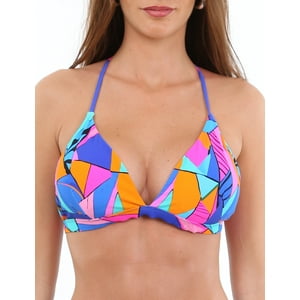 Samia - Bikini Triangulo Estampado Azul Xl