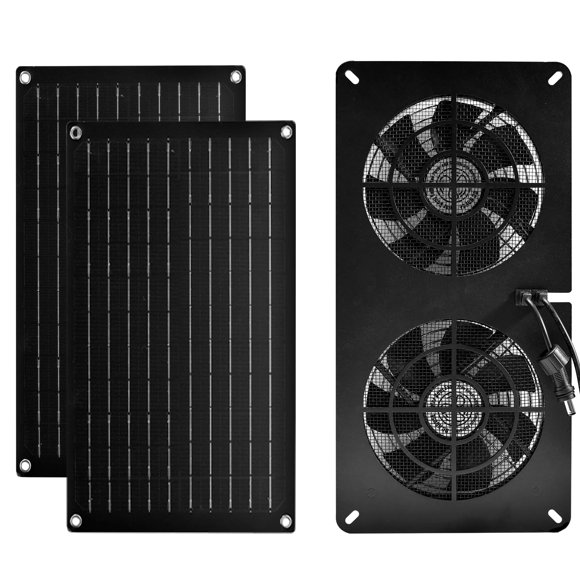 Ventilador solar DC HOUSE de 20 W para gallineros, invernaderos y cobertizos