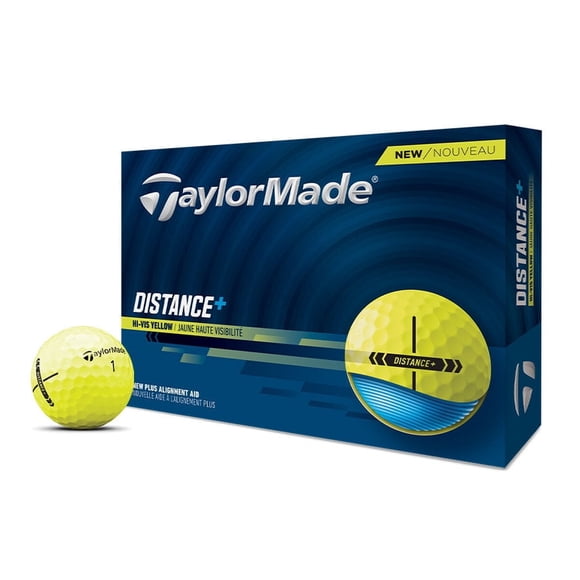 Pelotas Golf TaylorMade Distance Plus 12 Unidades Amarillas
