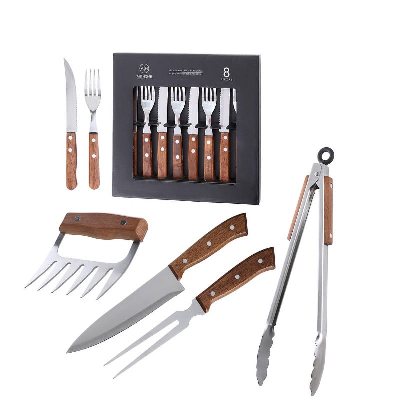 Set Parrilla 12 Piezas Acero Inoxidable Arthome Par38