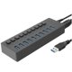 thumbnail image 1 of Hub 10 Puertos Usb 3.0 Con Interruptor Negro, 1 of 3