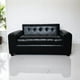 thumbnail image 3 of Sofa Tres Cuerpos Brazo Redondo Ecocuero Negro, 3 of 3