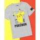 thumbnail image 3 of Camiseta Pokemon Pikachu Gris Para Niños De 5 A 6 Años, 3 of 3
