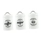 thumbnail image 1 of Latas De Almacenamiento De Alimentos De Cocina, 3 Piezas, Café, Té, Latas De Azúcar, Blanco Brillante, 1 of 3