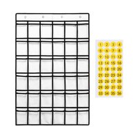 Magideal - Bolsa De Almacenamiento Para Gráficos De Bolsillo Para El Aula, Organizador Colgante Para El Aula, Organizador De Tarjetas De Bolsillo Para El Hogar Blanco