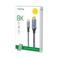 Cable Adaptador Veggieg V2.1 Tipo C A Hdmi 8K 60Hz 4K 120Hz 2K 240Hz Hdr 48Gbps 48Gbps Compatible Thunderbolt 3 Monitor Tv Proyector Notebook Tablet Mac