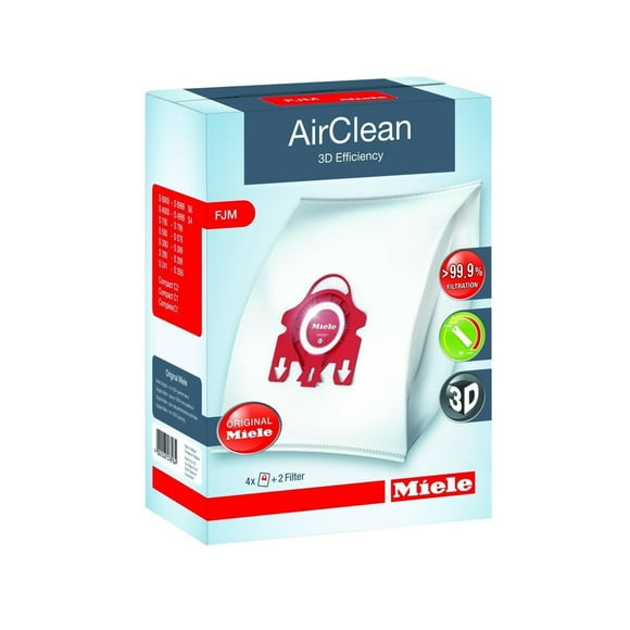 Bolsa Para Polvo Miele AirClean 3D Efficiency Type FJM Set 4 Bolsas 2 Filtros