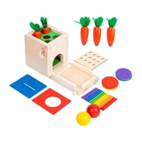 Magideal - Caja De Permanencia De Objetos Juguete De Aprendizaje Para Niños Pequeños Juego De Cajón De Juguete De Aprendizaje Preescolar Juegos Interactivos De