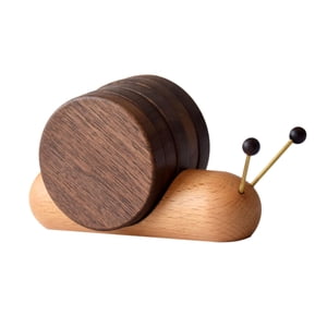 Bothyi - 5 Posavasos De Madera Con Forma De Caracol Para Salón, Vajilla, Encimera, Color A