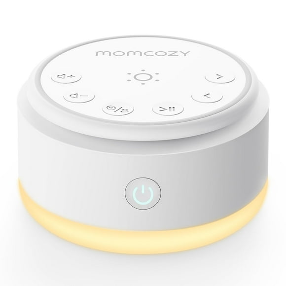 Momcozy Máquina de Ruido Blanco Para Bebés - 20 Sonidos Relajantes y Luz Táctil Portátil