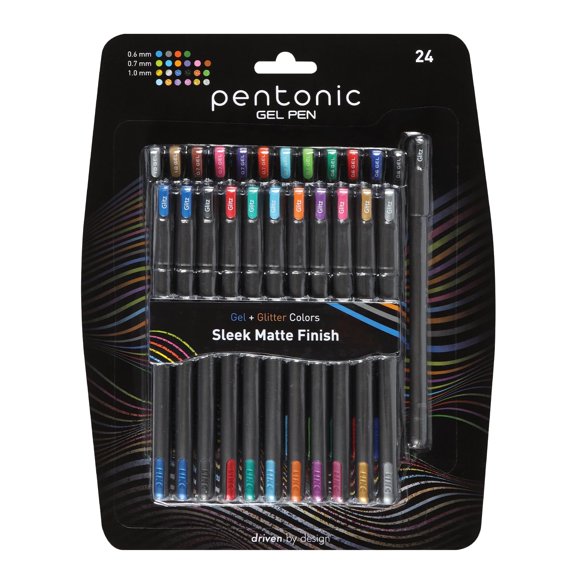 Bolígrafos de Gel Pentonic 24 unidades (mezcla de colores y brillo)
