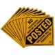 thumbnail image 3 of Boundary Marker Sign Minuteman Signs de aluminio amarillo, paquete de 10, 3 of 7