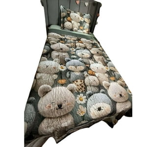 Teng Fei - Cobertor Quilt Verano Infantil Oso Verde
