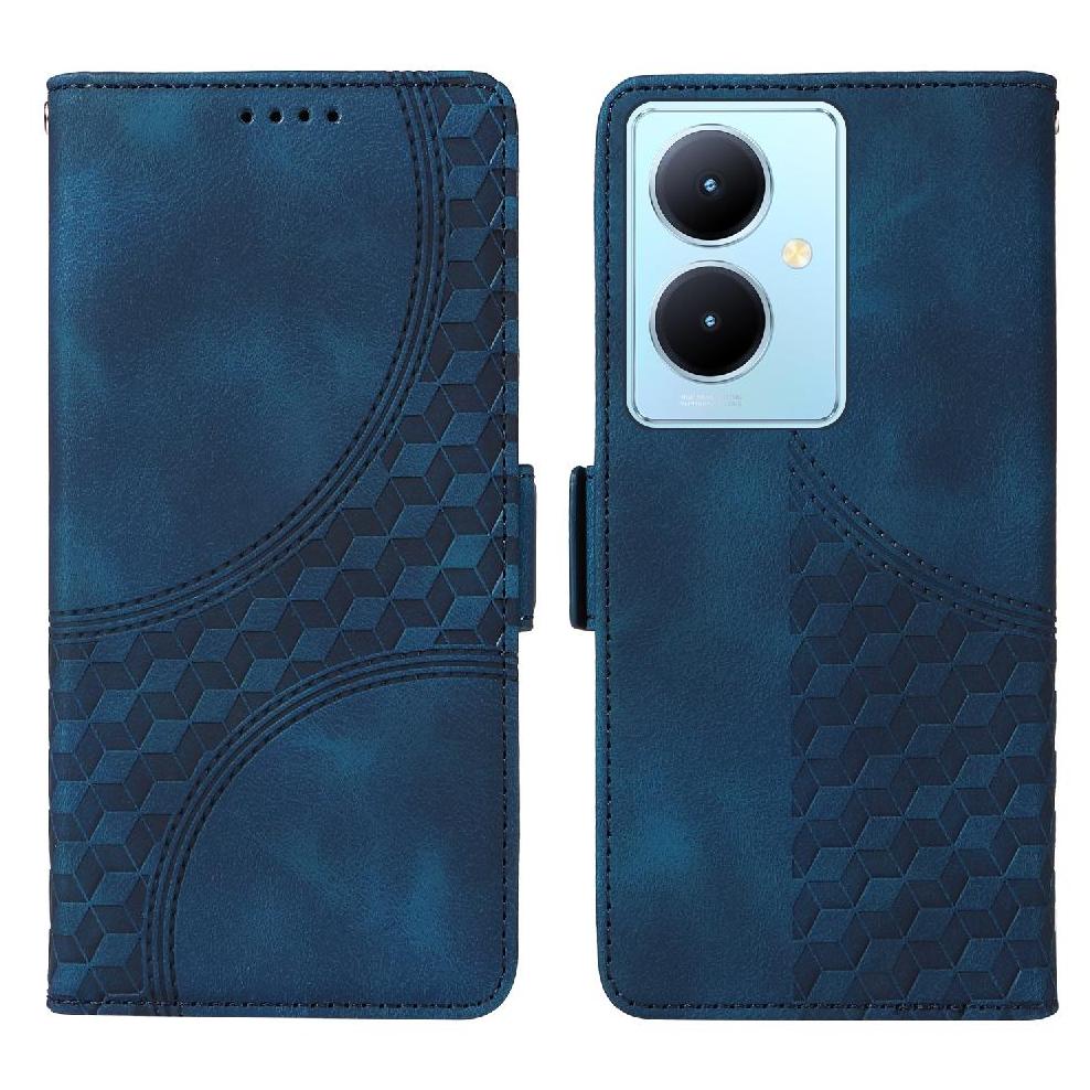 Carcasa Foxdock Vivo V29 Lite De Cuero Pu, Diseño Acolchado Clásico, Protección Contra Caídas Y Rayones