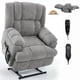 thumbnail image 1 of Dual Motor Heat Massage Infinite Position Up to 350 LBS Electric Power Lift Recliners with Power-Remote, Medium-firm and Heavy Duty, Light Grey, 1 of 3