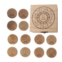 Bothyi - Juego De Runas De Madera, Regalo De Meditación, Cosas De Bruja, Juego De Runas Para Ancianos Para Escritorio, Hogar, Yoga A