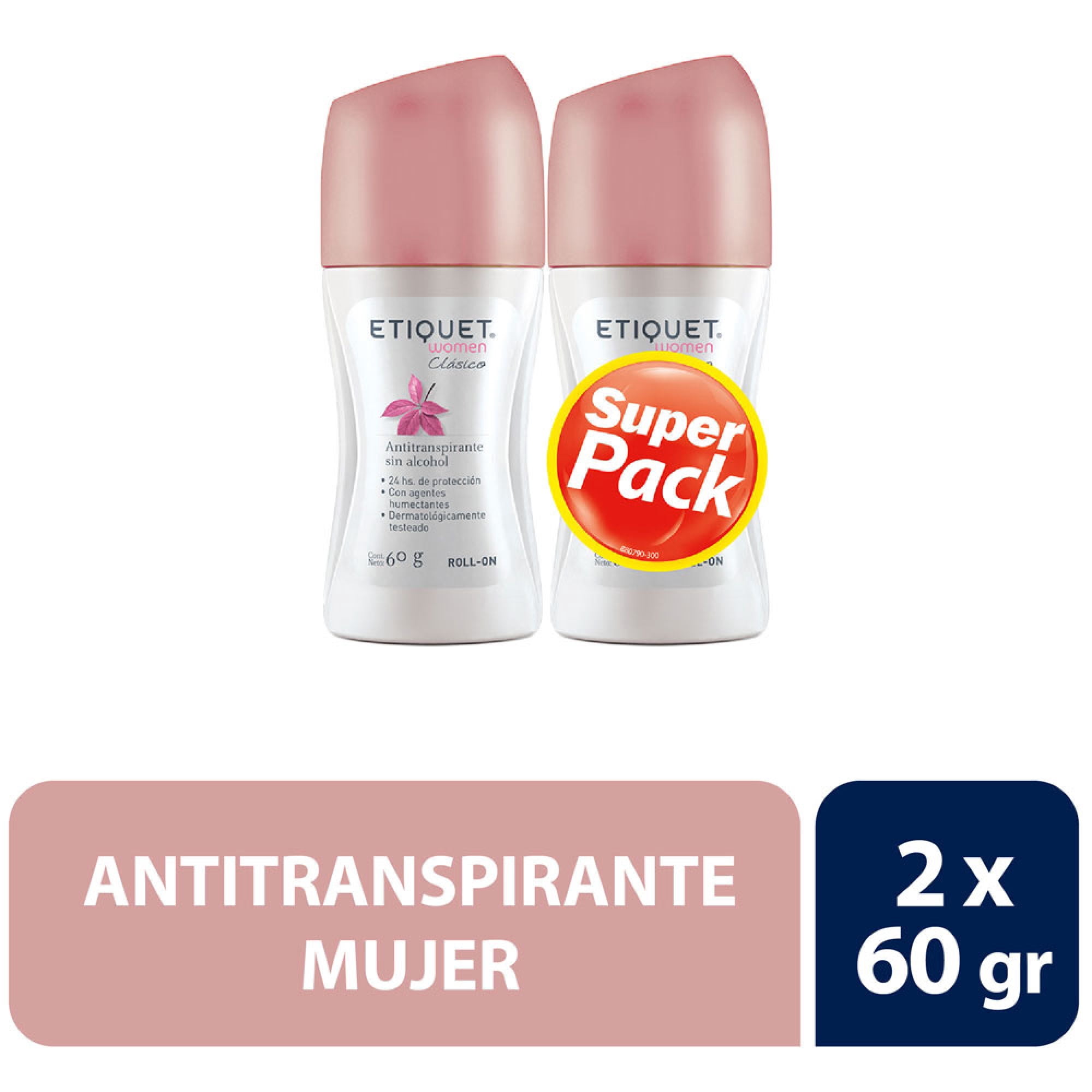 Desodorante Roll On Etiquet Clásico Pack Mujer