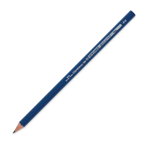 Lápices de Dibujo Hexagonales GENERAL'S H Punta Fina Azul Paquete de 12