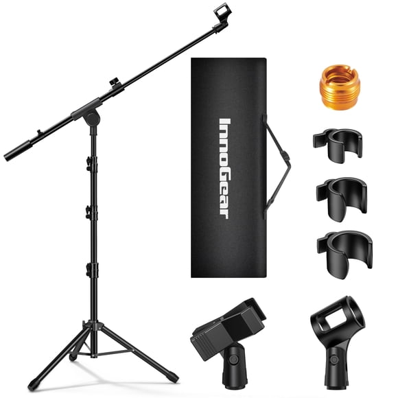 Soporte para micrófono InnoGear, trípode, brazo ajustable en altura