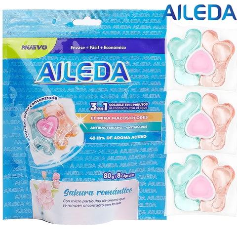 Detergente En Capsulas Premium Aileda Para Viajes 8 Unidades