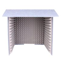 Magideal - Cabina Insonorizada Portátil, Hecha A Sí Misma, Caja De Sonido, Grabación De Sonido De Estudio Ligera, Absorción De Sonido Vocal Resistente , Gris