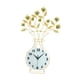 thumbnail image 5 of Reloj De Pared De Metal Decoración Hojas Adorno De Pared Florero Hogar Pasillo Dormitorio Esfera De Vidrio, 5 of 5