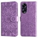 thumbnail image 1 of Funda tipo cartera FOXDOCK para OPPO A98 , diseño girasol en relieve, cuero PU, cierre magnético, soporte y tarjetero, 1 of 5