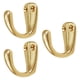 thumbnail image 5 of 3 Uds Ganchos Multiusos Latón Versátiles Ganchos Para Ropa Ganchos Para Abrigos Montaje En Pared Dorado, 5 of 5